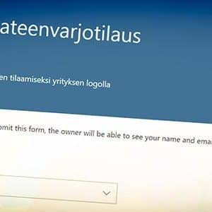 sateenvarjotilaus lomake