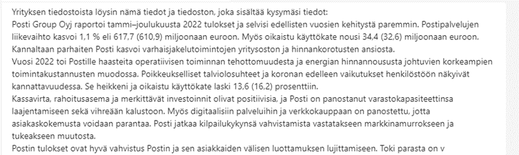 Tekoäly hakutulos Posti